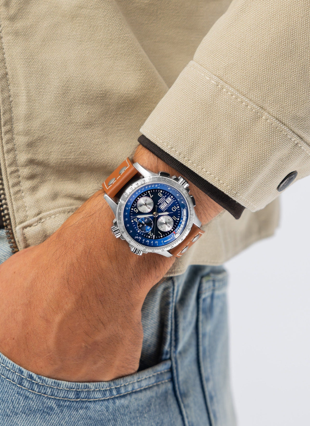 Hamilton Khaki Aviation X-Wind Day Date Auto Chrono H77506540