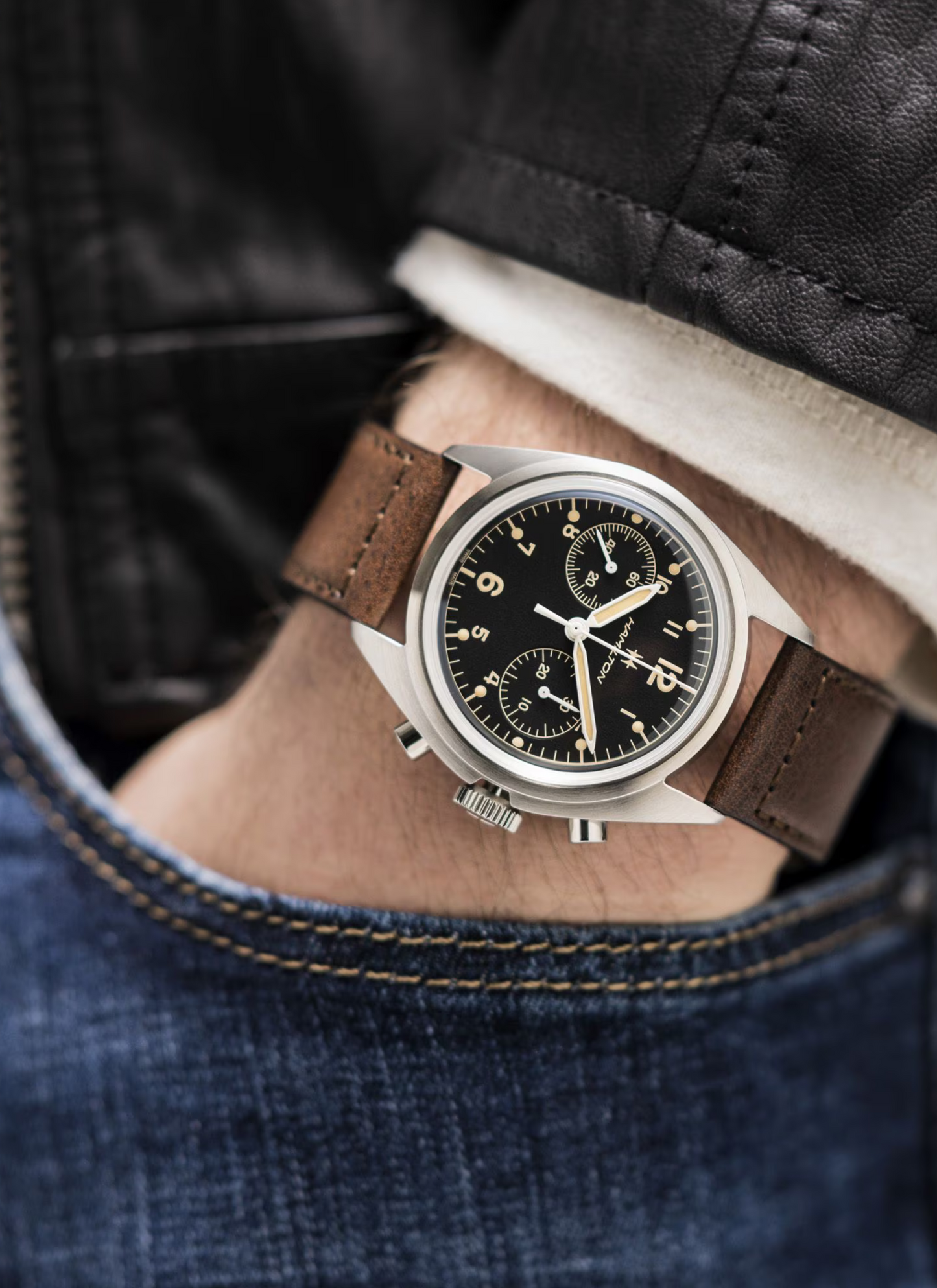 HAMILTON KHAKI AVIATION
PILOT PIONEER MECHANICAL CHRONO