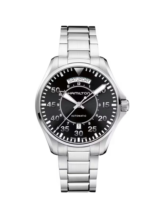 HAMILTON KHAKI AVIATION
PILOT DAY DATE AUTO