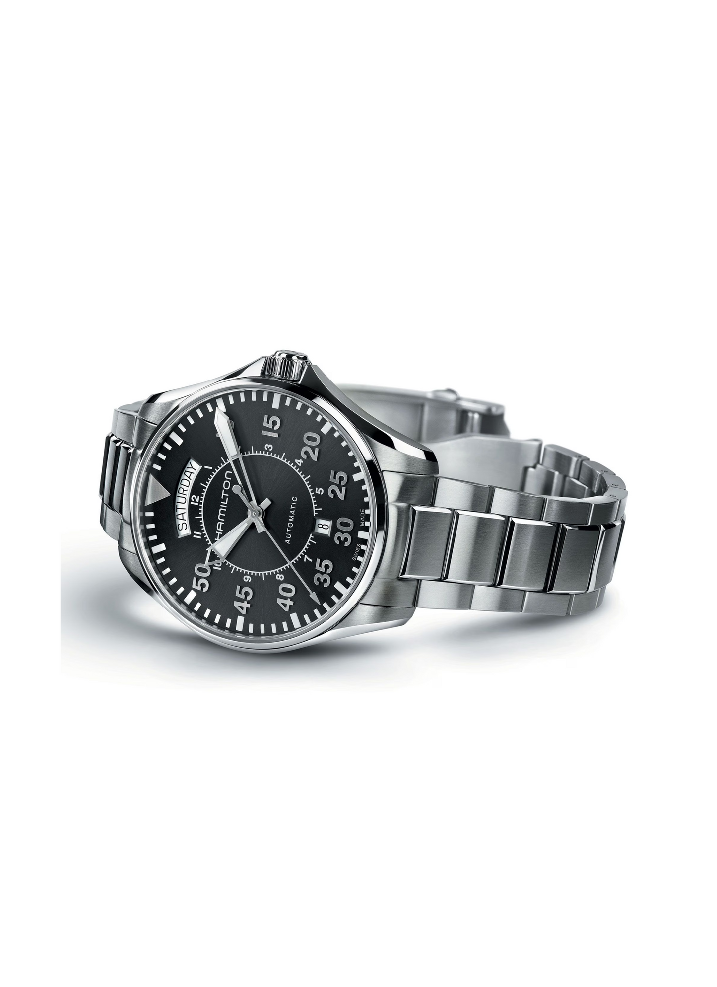 HAMILTON KHAKI AVIATION
PILOT DAY DATE AUTO