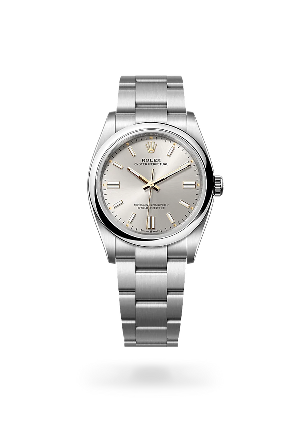 El acabado tipo sol crea delicados reflejos de luz en muchas esferas de la colección Oyster Perpetual. Se obtiene utilizando técnicas magistrales de cepillado que crean surcos que salen del centro de la esfera. La luz se difunde constantemente a lo largo de cada grabado, creando un sutil brillo característico que se mueve según la posición de la muñeca. Una vez completado el acabado tipo sol, el color de la esfera se aplica mediante PVD (Physical Vapour Deposition) o galvanoplastia. Una ligera capa de barniz le da a la esfera su aspecto final.
